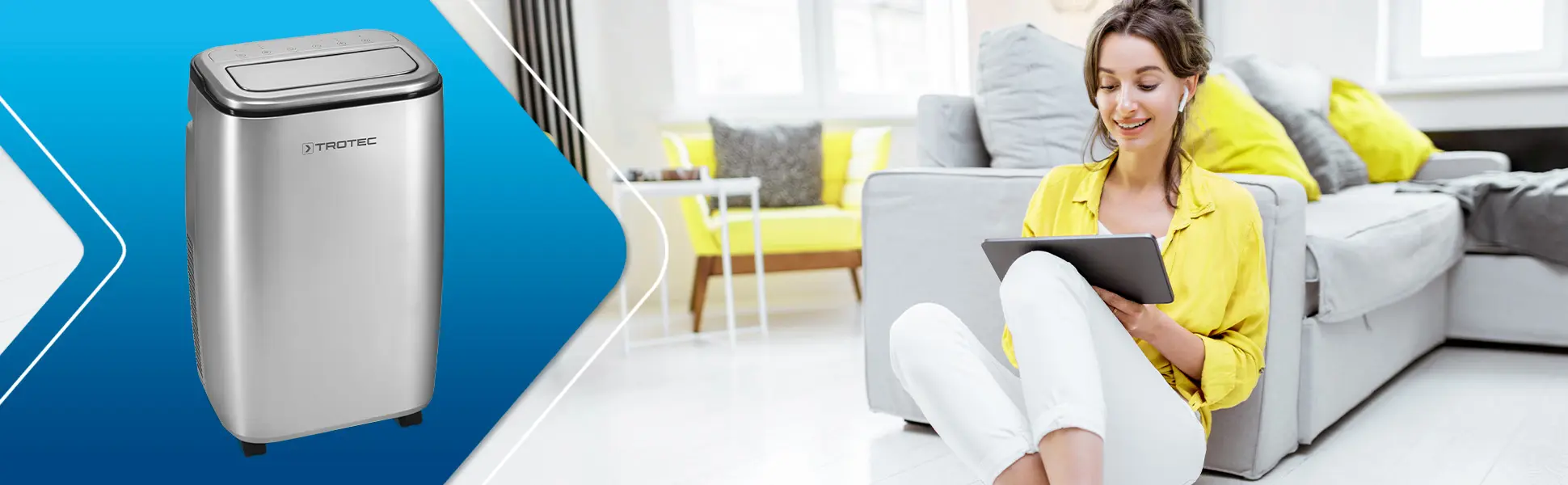 TROTEC Climatiseur local design PAC 3810 S mobile 3,8 kW Climatiseur 3 en 1 — contenu détaillé 1