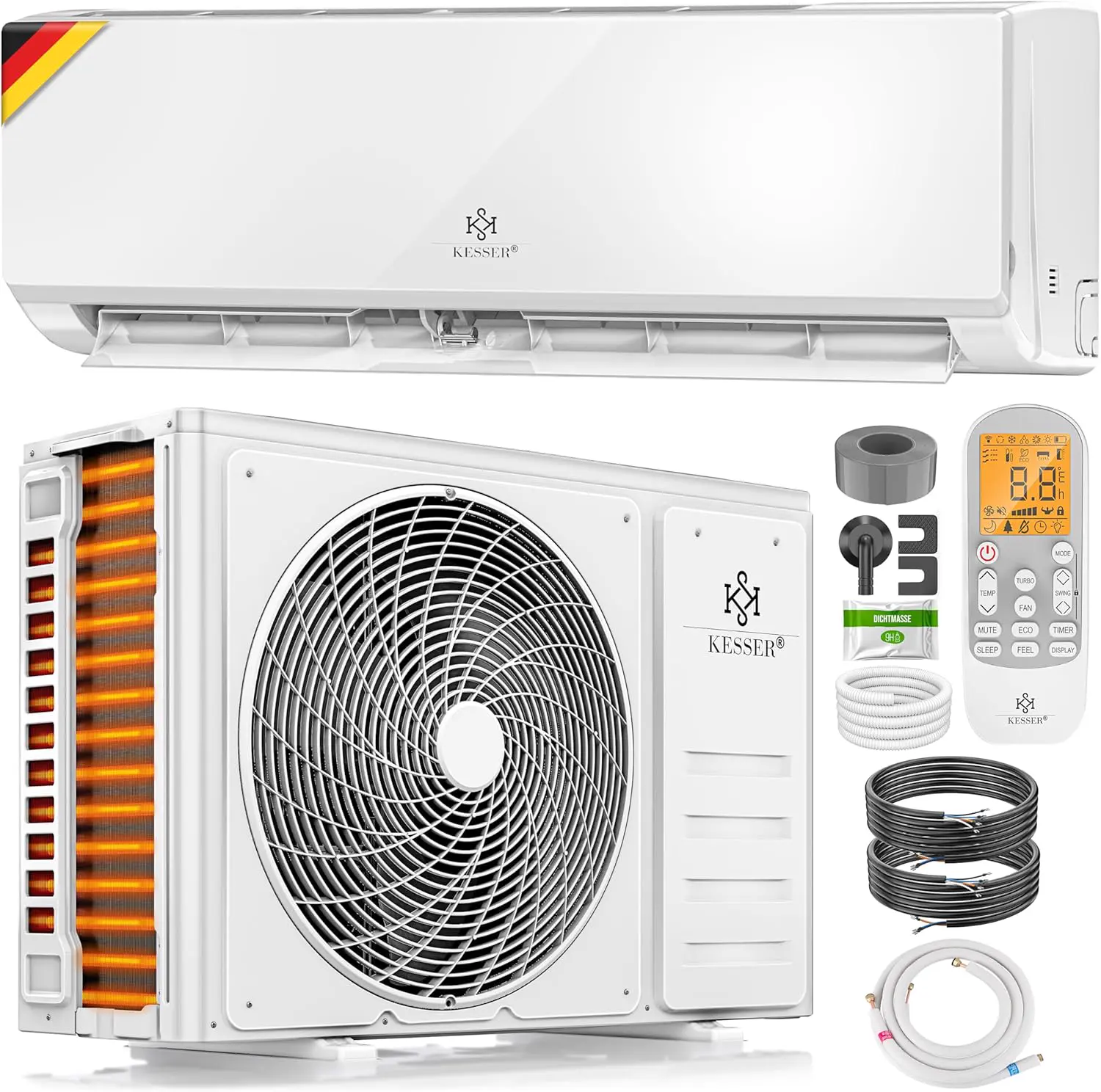 KESSER® Climatiseur SET Split – Wi-Fi/application –
