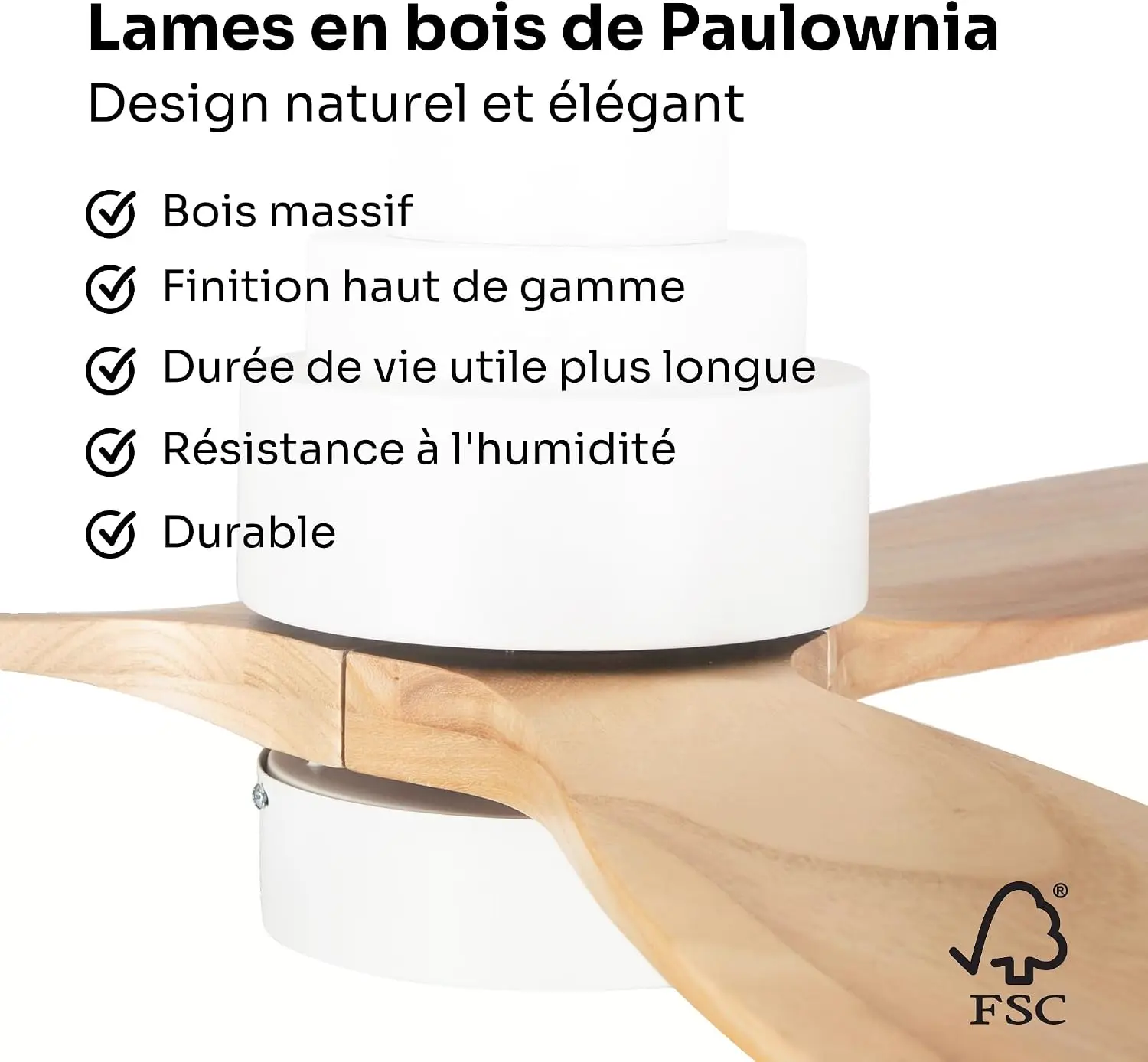 Mellerware - Ventilateur de plafond avec télécommande Brizy! vue 4