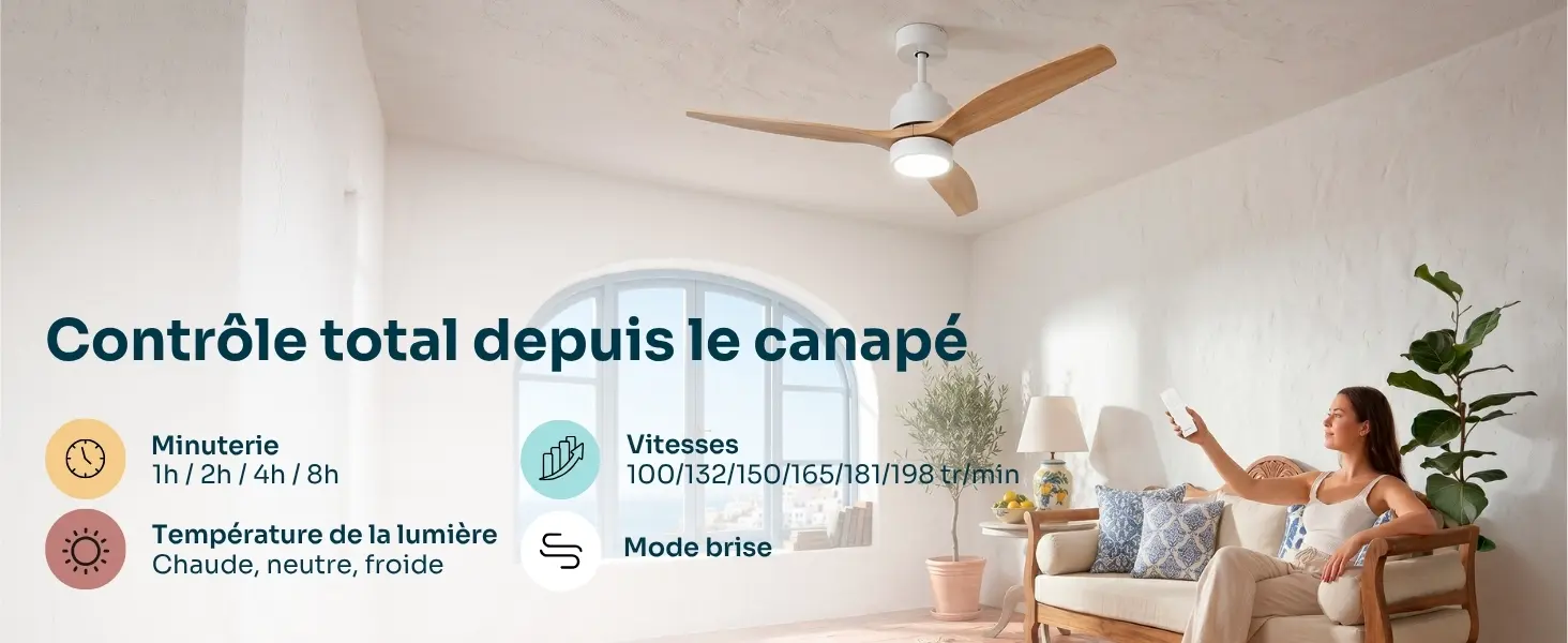 Mellerware - Ventilateur de plafond avec télécommande Brizy! — contenu détaillé 3