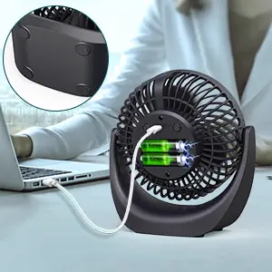 Ventilateur bureau silencieux usb avec Rechargeable Batterie — contenu détaillé 8