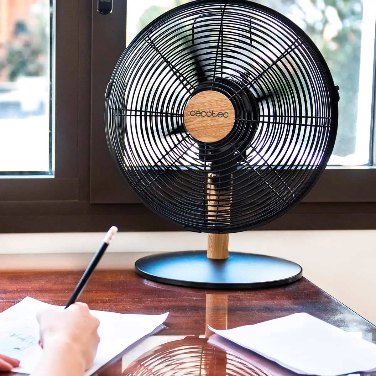 Cecotec Ventilateur de Bureau EnergySilence 600 WoodDesk. 40 W, vue 3