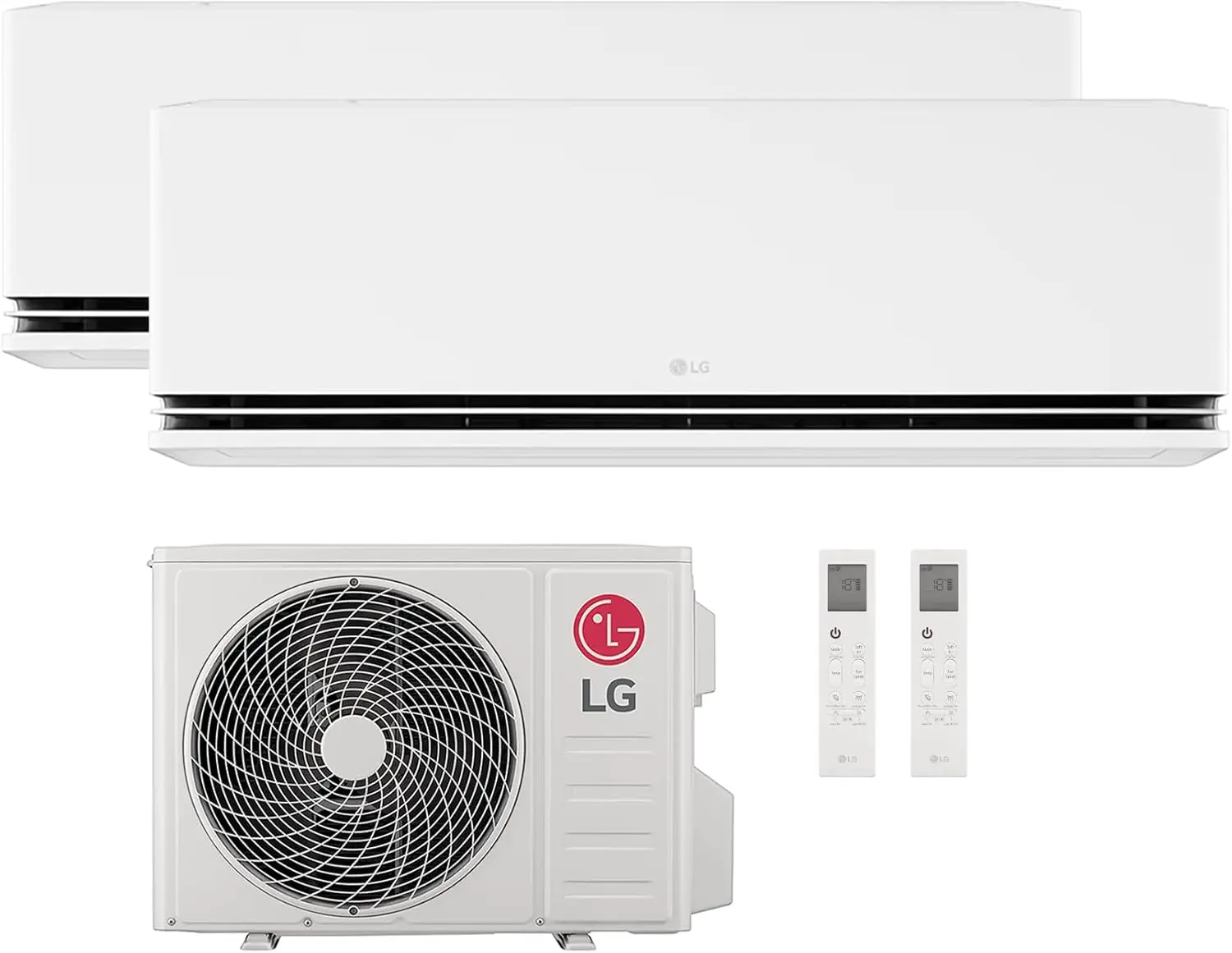 LG Climatiseur Bi Split DualCool Deluxe WiFi 9 000 + 12 000 Btu,