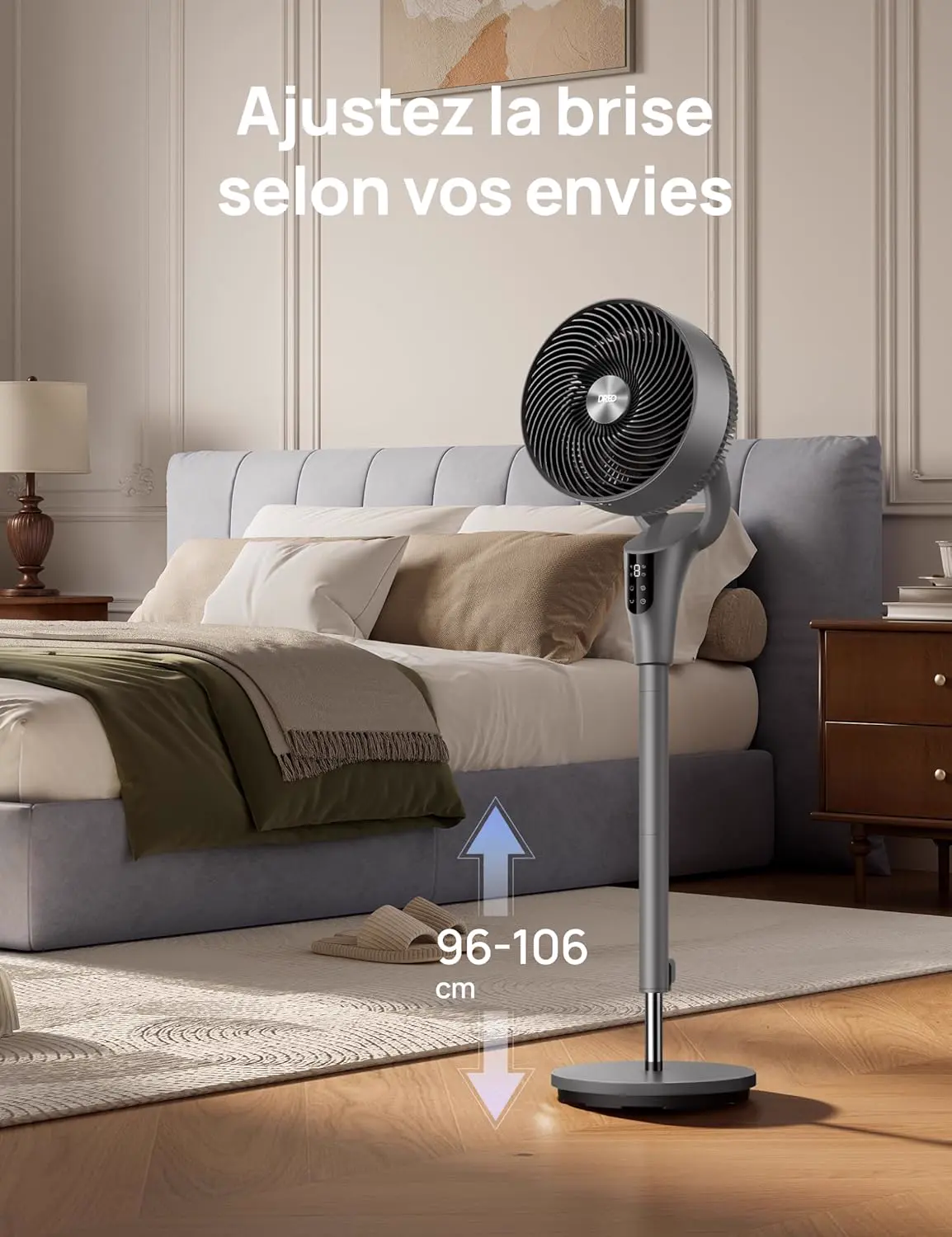 DREO Ventilateur sur Pied Silencieux pour Chambre [Amélioré], vue 8