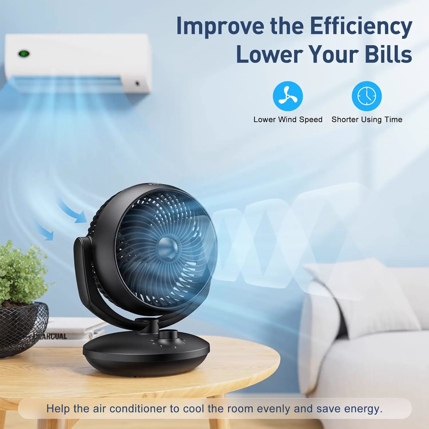 FTOTHH Ventilateur Silencieux Ultra Puissant,22dB Portable & vue 7