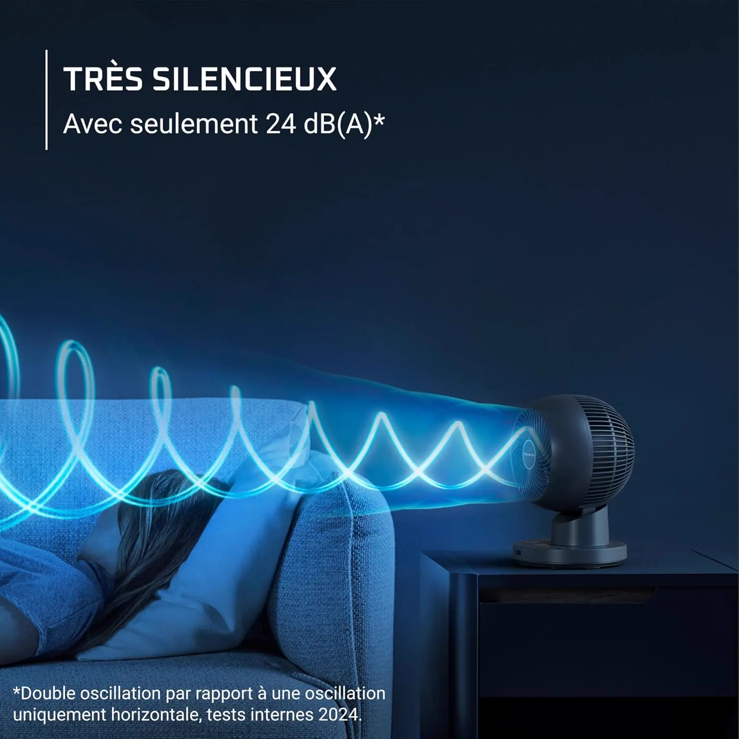 Rowenta Turbo Silence Compact 3D Desk Ventilateur de table, vue 5