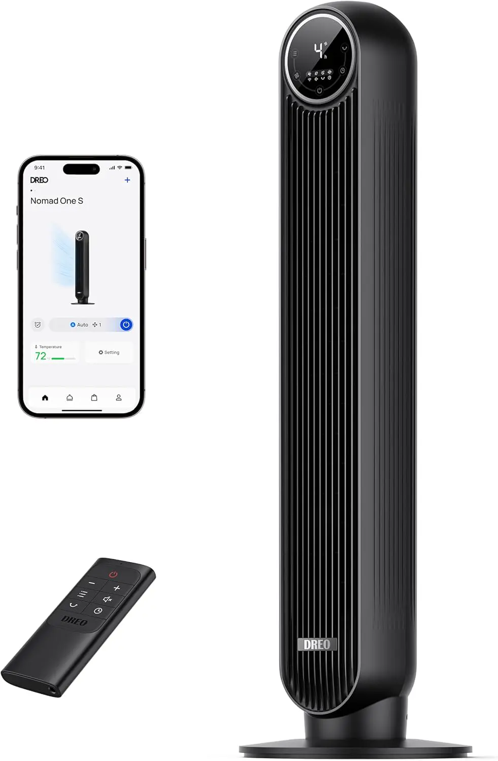 DREO Ventilateur tour intelligent avec fonction WiFi,