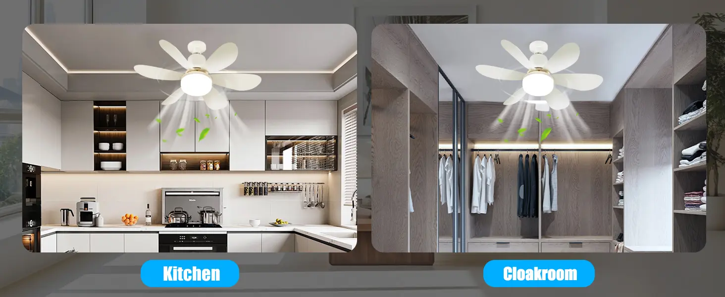 Ulikey Ventilateur de Plafond avec Lumière, 40W Ventilateur avec — contenu détaillé 6