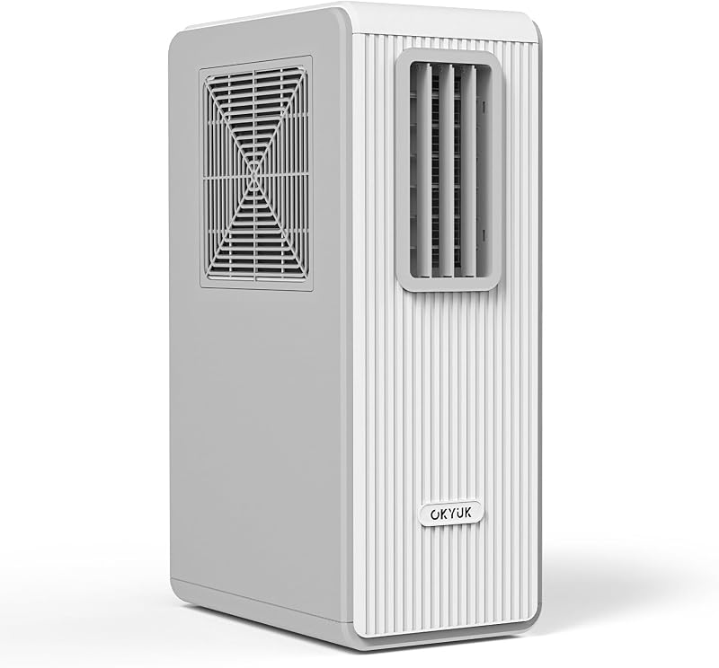 Climatiseur Mobile 4 en 1, Rafraîchisseur d'Air avec Minuterie 1-12H, 3 Vitesses 4 Modes, Réservoir 6L, Télécommande, Portable, pour Chambre, Salon, Bureau et Maison