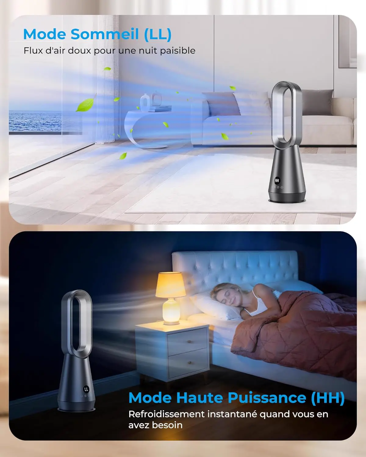 Ventilateur Colonne Silencieux Sans Pales,Ventilateurs Tour avec vue 3