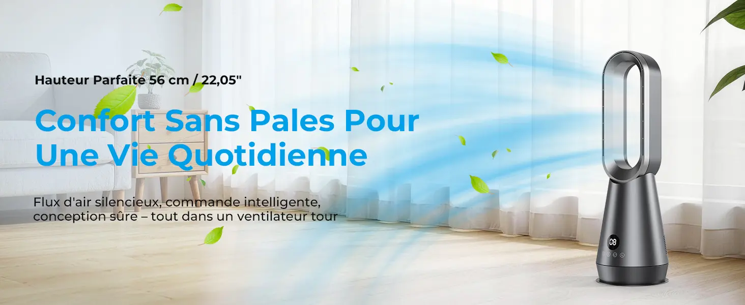 Ventilateur Colonne Silencieux Sans Pales,Ventilateurs Tour avec — contenu détaillé 1