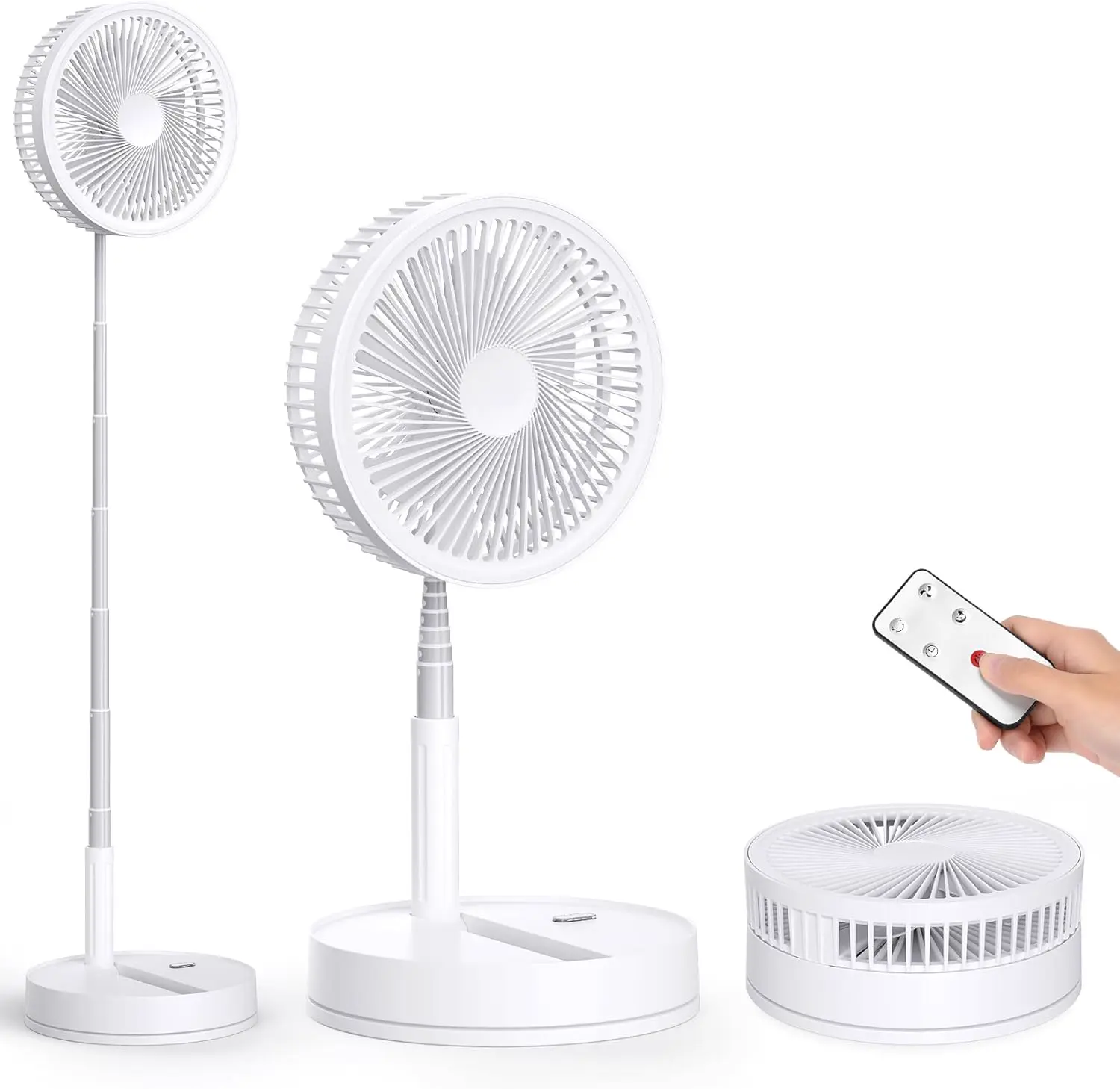 Oscillant Ventilateur sur Pied Silencieux avec Télécommande,