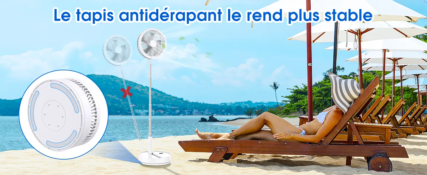 Ventilateur sur Pied Portable Silencieux avec Télécommande, 8.6" — contenu détaillé 7