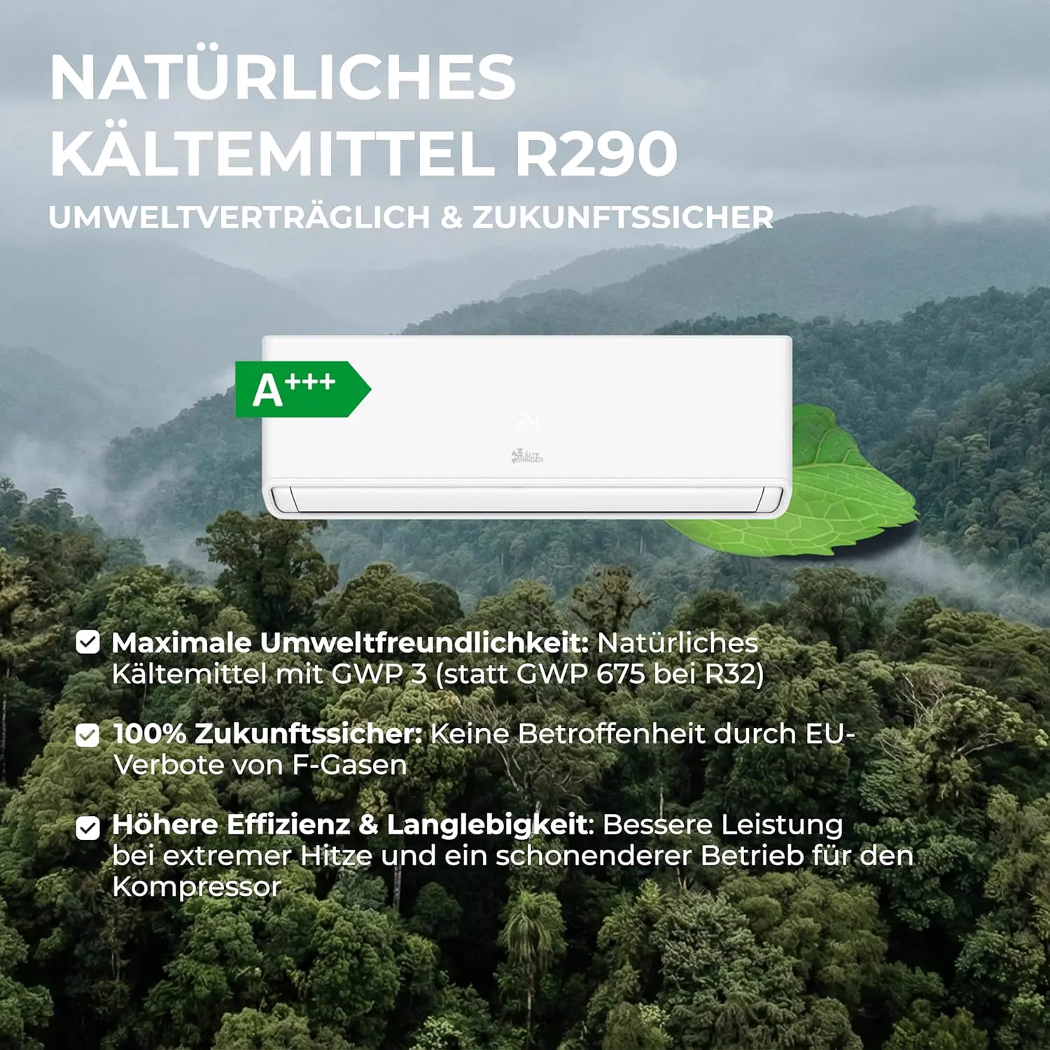 Kältebringer Climatiseur Split Réversible, 12000 BTU/h (3,7 kW), vue 2