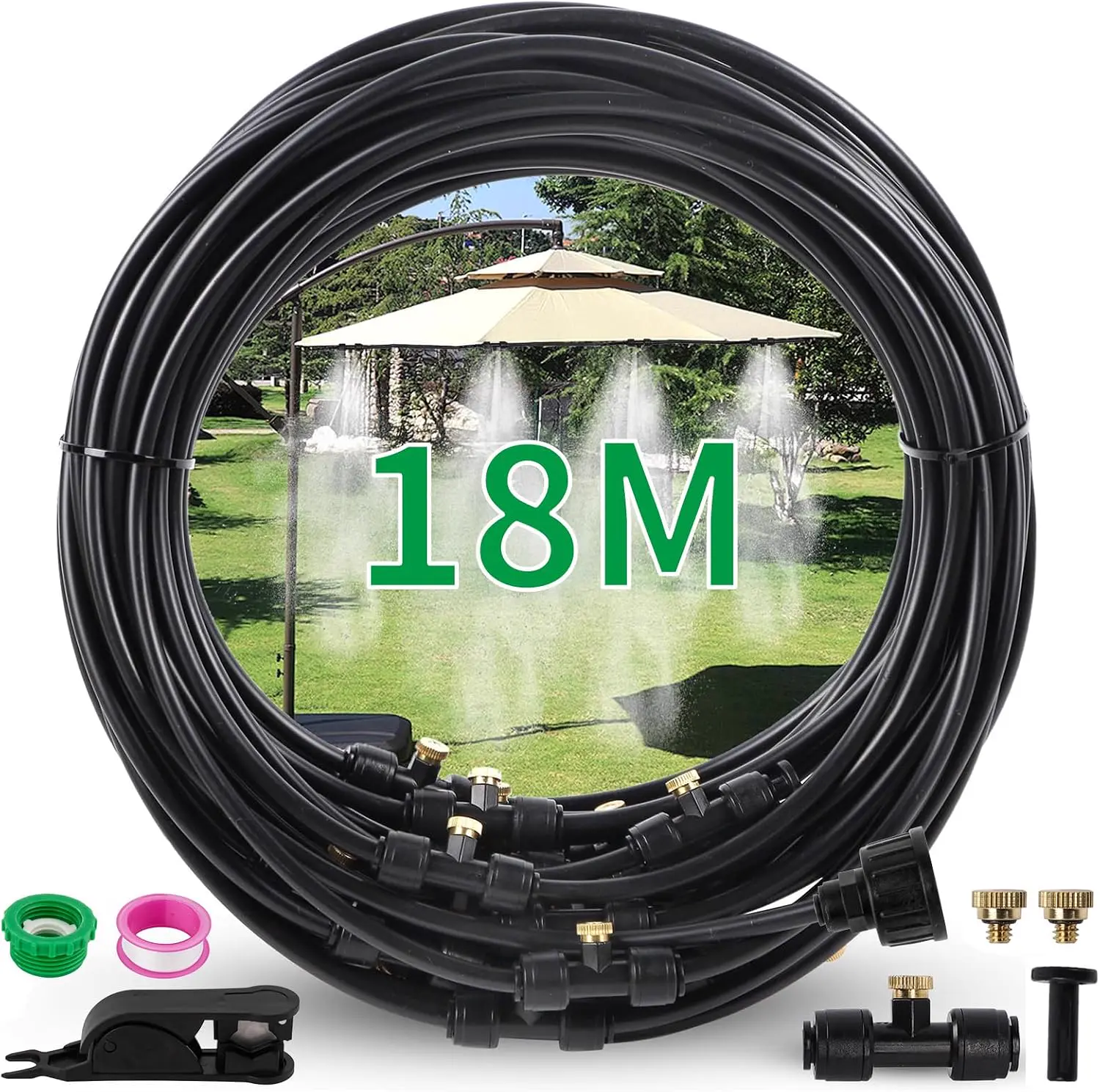 Brumisateur Terrasse Exterieur, Kit d’Irrigation Système de
