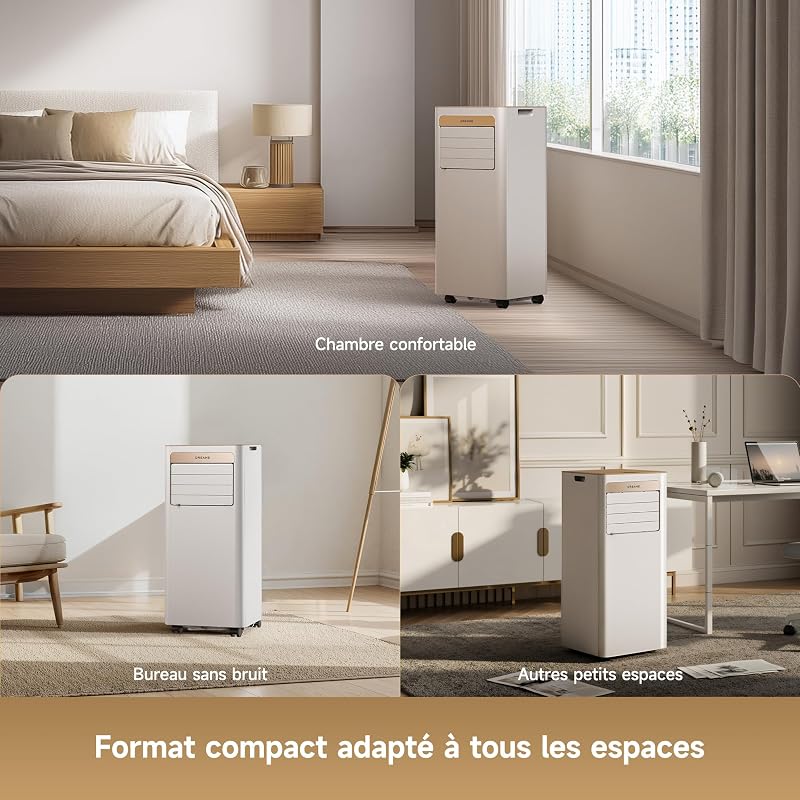 Climatiseur mobile Dreame P-Wind 9K doré Wifi mode nuit vue 6