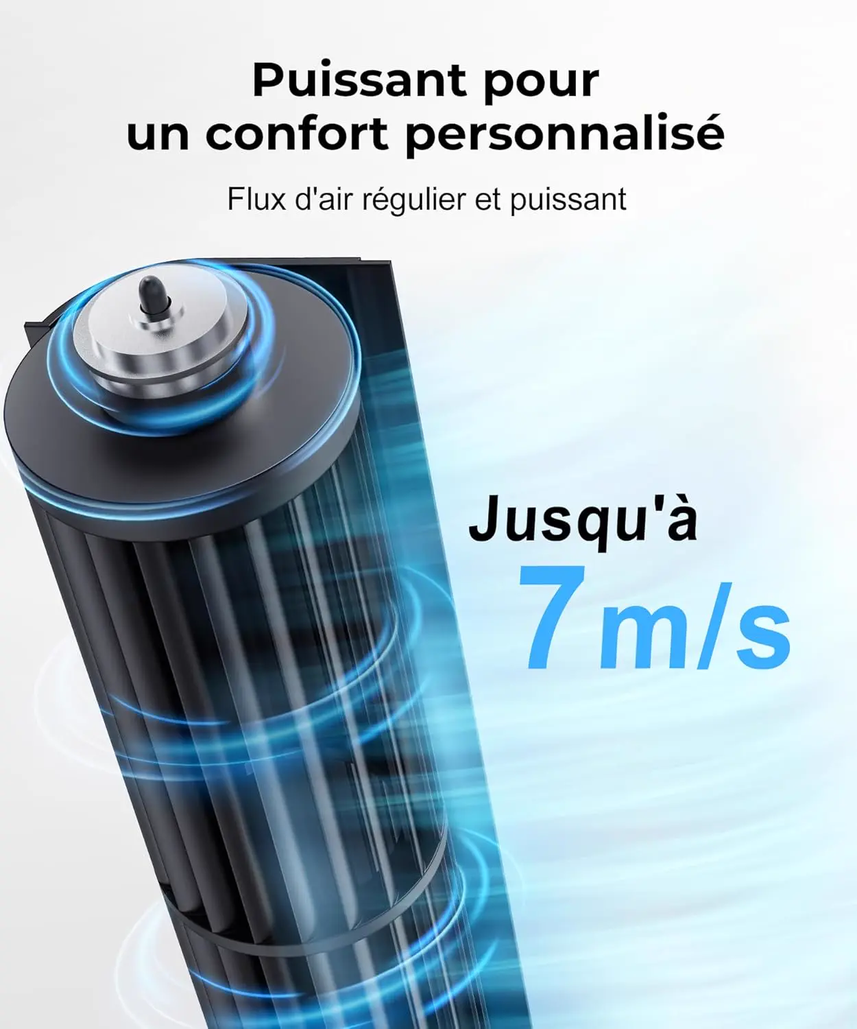 PNTCK Ventilateur tour avec télécommande, 33 cm, silencieux, 4 vue 3