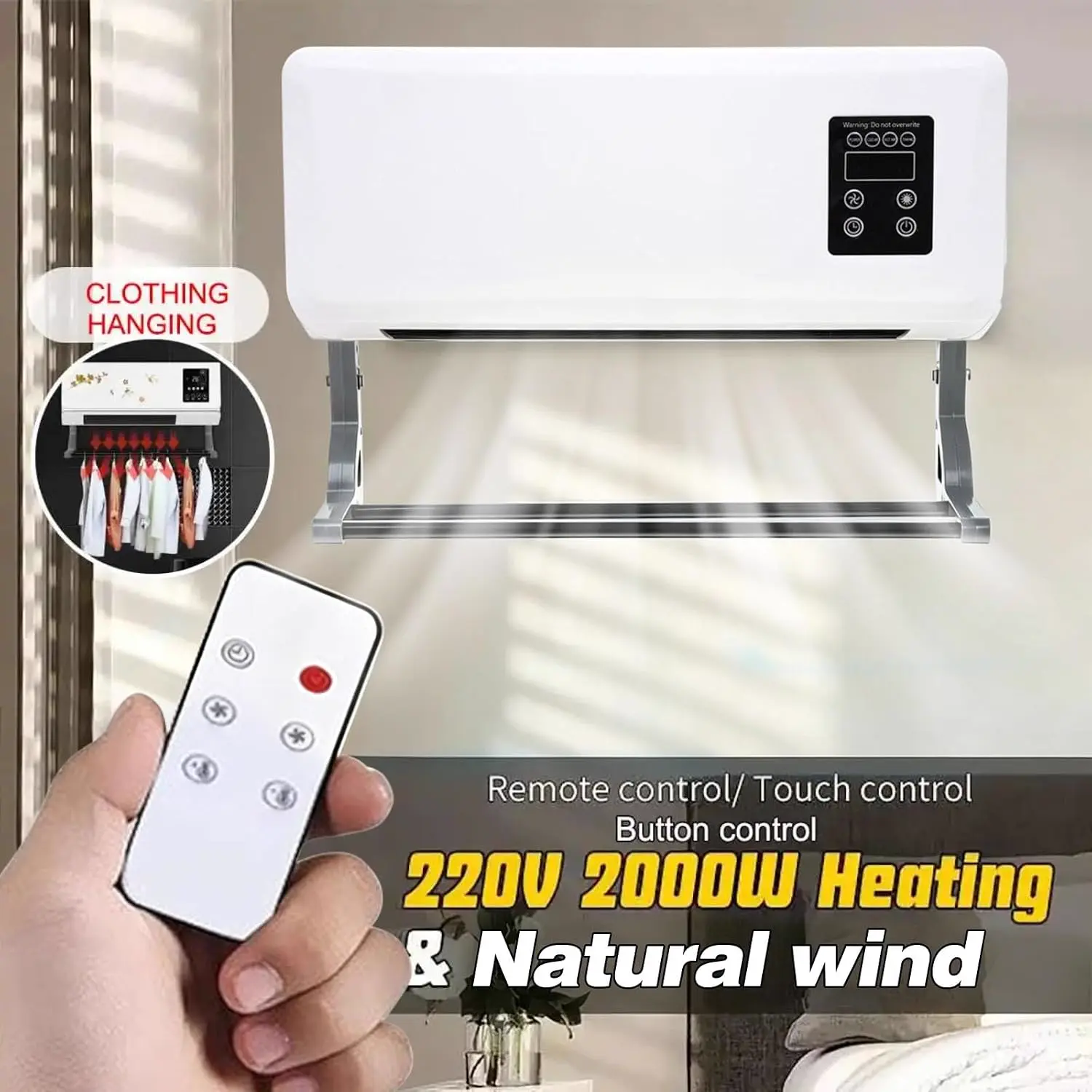 Ventilateur de Refroidissement Mural, Climatiseur Mobile sans vue 7