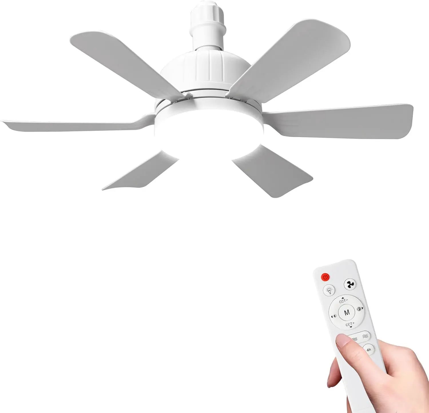Ventilateur de Plafond avec Lumiere et Telecommande, 46cm LED