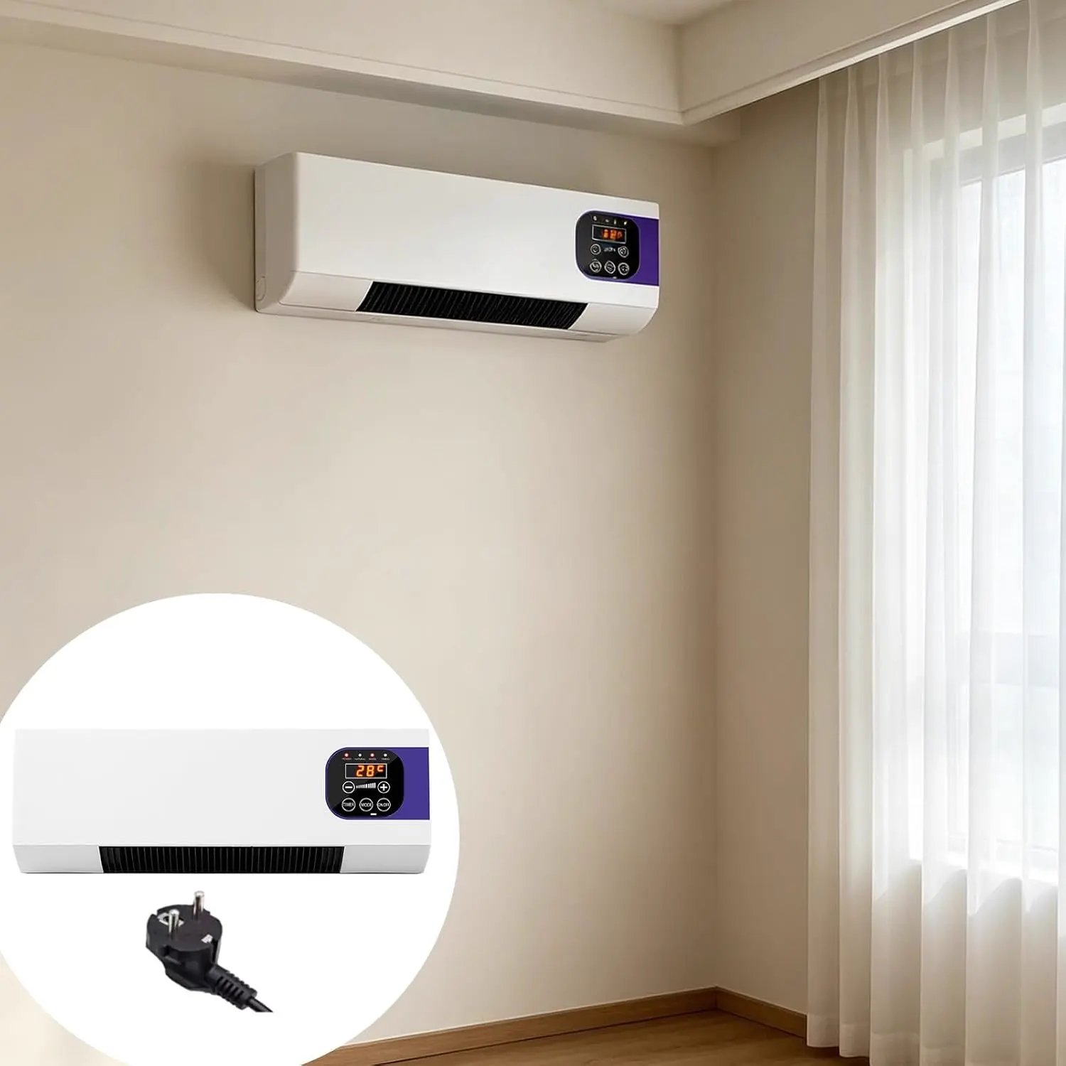 Générique climatiseur,Ventilateur Mural Avec vue 4