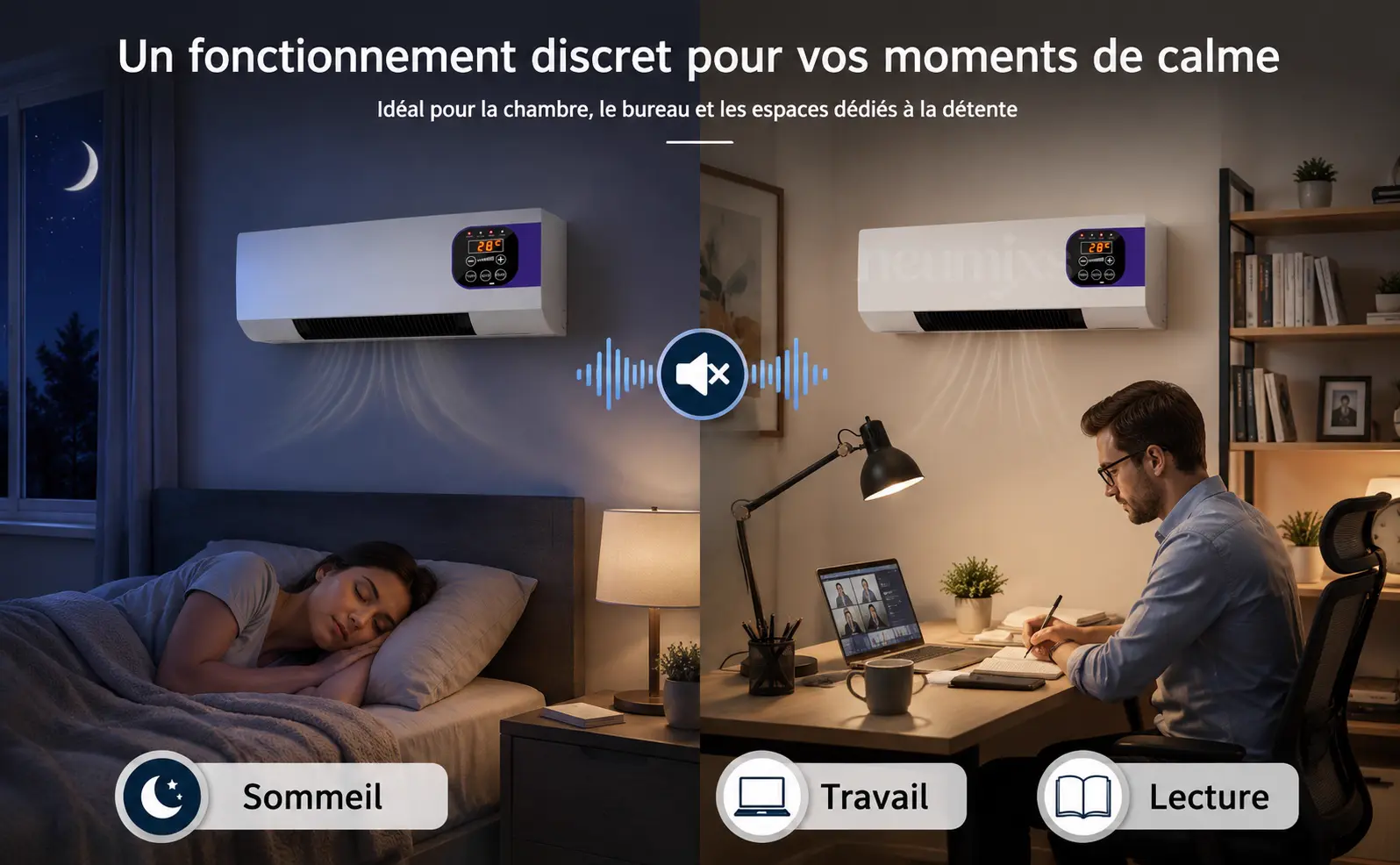 Générique climatiseur,Ventilateur Mural Avec — contenu détaillé 5