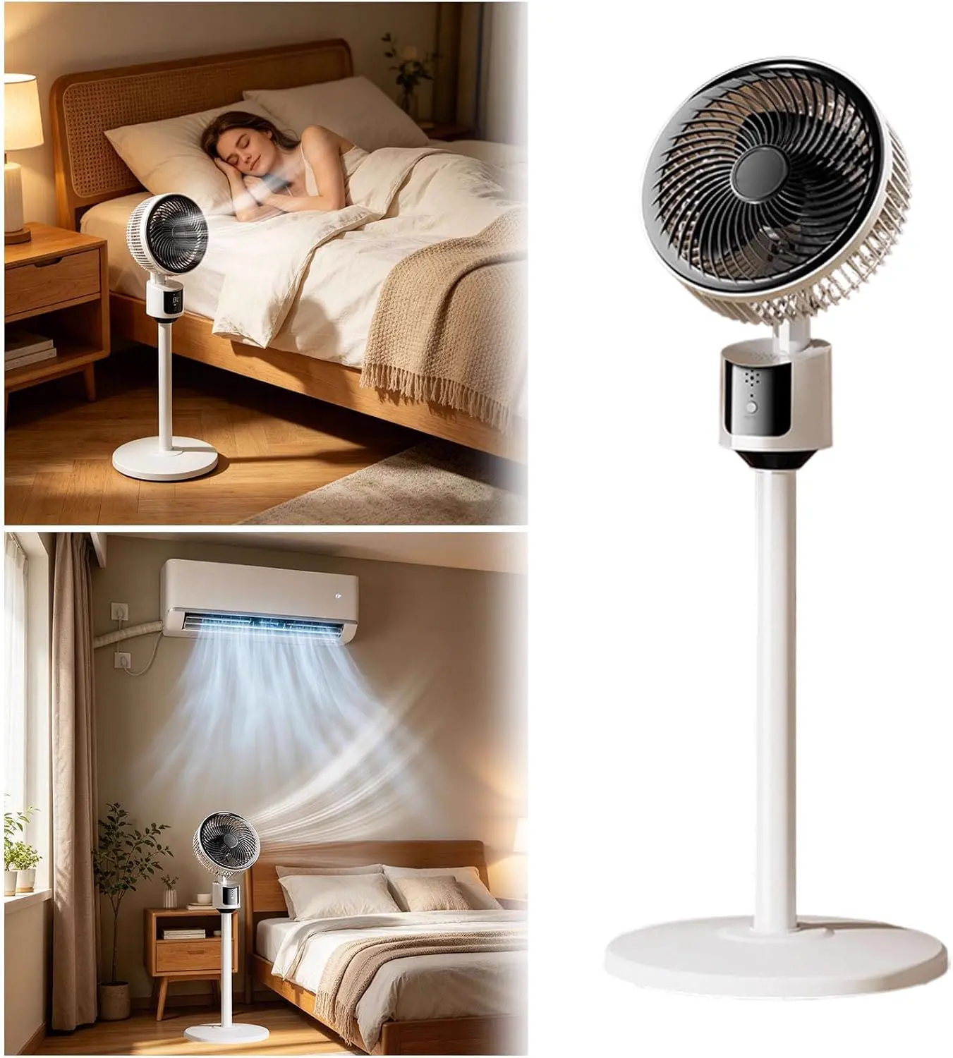 Ventilateur sur Pied | Ventilateur USB Puissant 3 Vitesses | vue 2